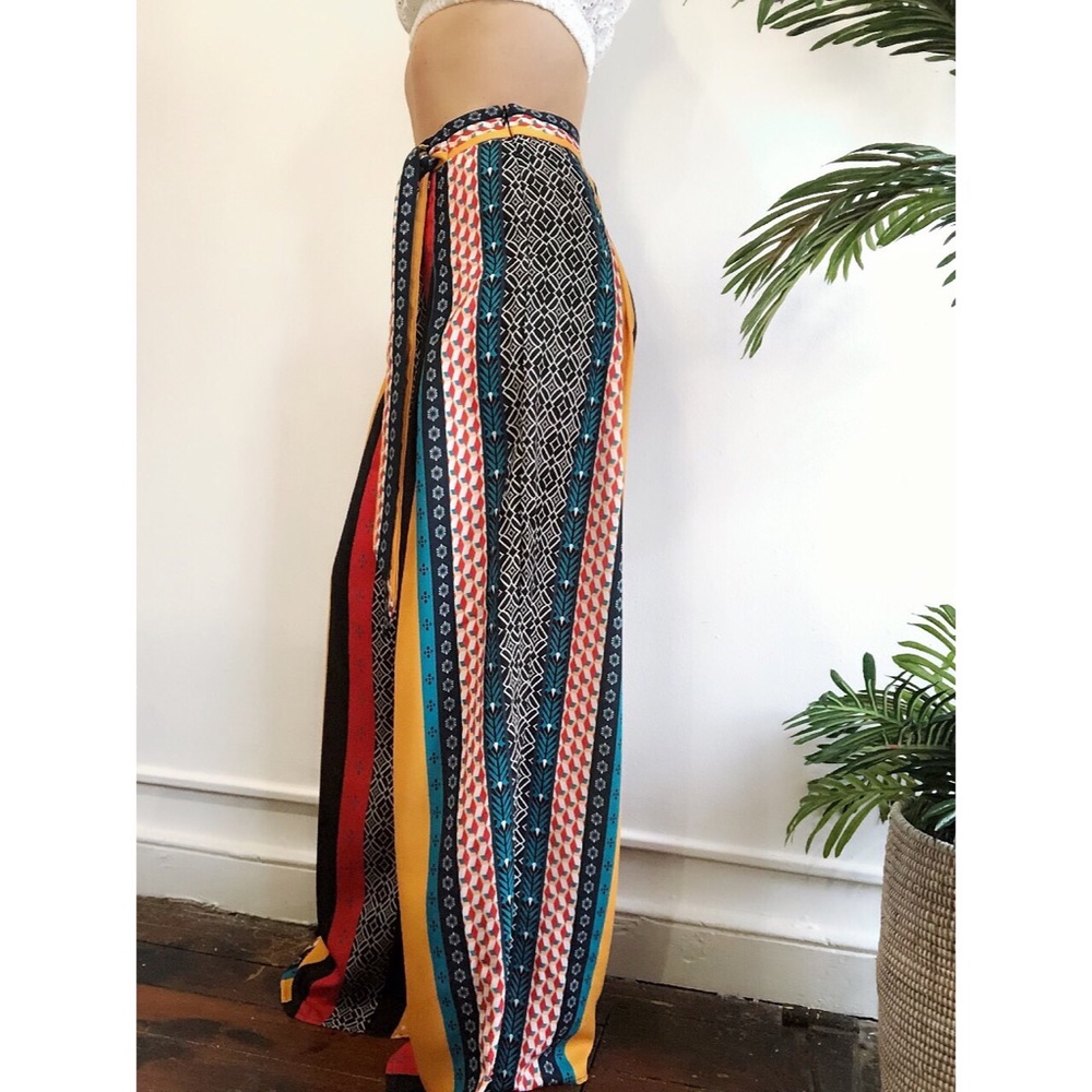 🆕Paige Boho Mixed Print Wide Leg Palazzo Pants - Picture 6 of 7
